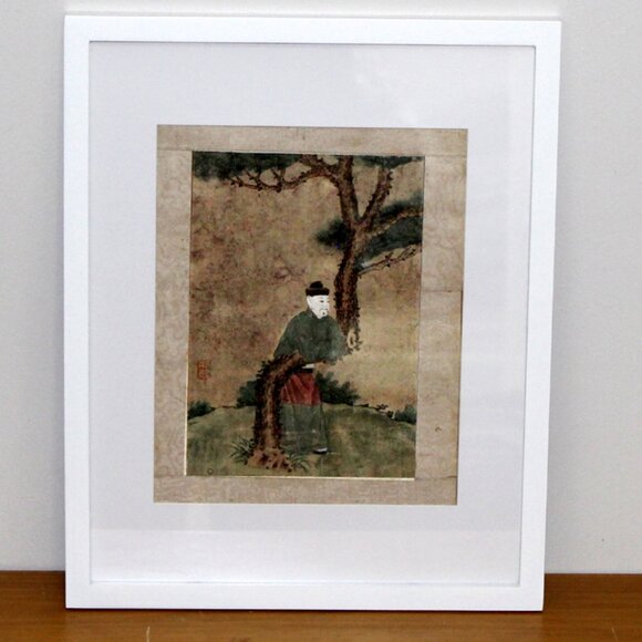 Song Dynasty Chinese Scholar and Pine Tree Painting - Picture 9 of 11